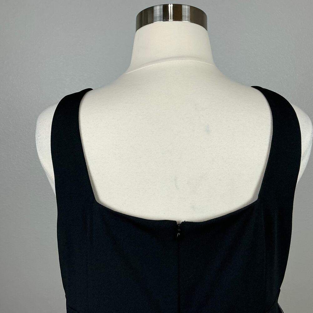Adrianna Papell Women's Cocktail Dress Size 24W Black Tulle Midi Fit and Flare - Picture 10 of 13